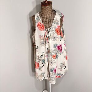 Torrid Floral Sleeveless Blouse